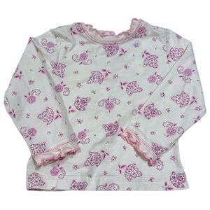 Vintage Vitamins Kids Pink Floral Long-Sleeve Top - Size 18M